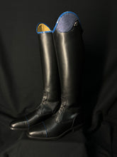 Tricolore Salentino 02 Custom Boots Smooth Black Glitter Blue Top